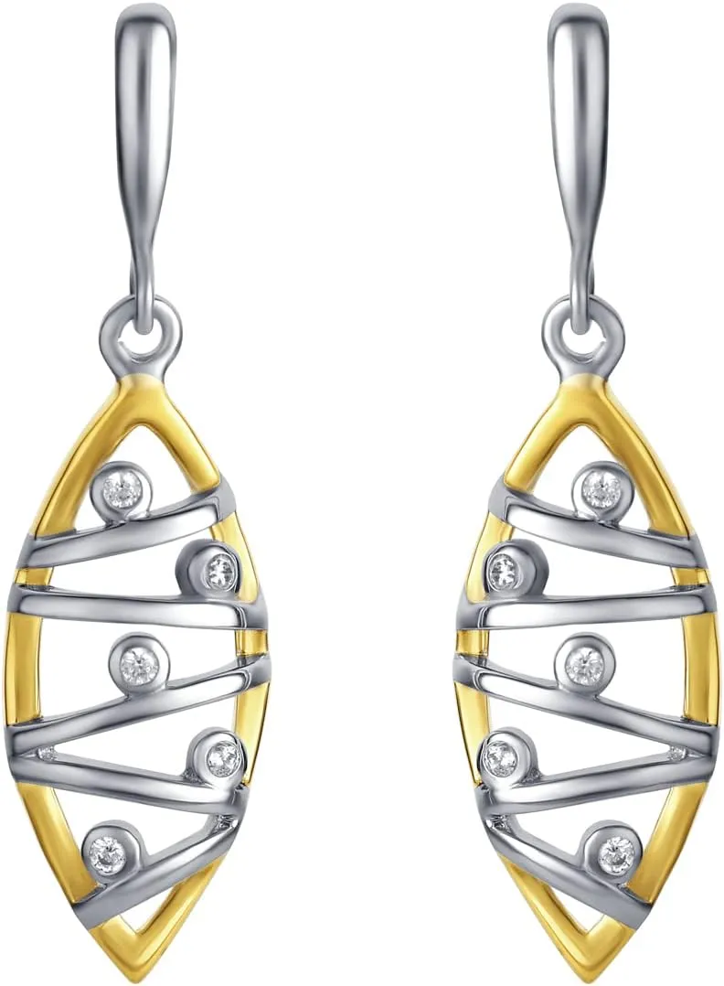 Peora 925 Sterling Silver Raindrop Dangle Earrings for Women, Hypoallergenic Fine Jewelry, Fine Jewelry, Stylish, Modern, Trendy