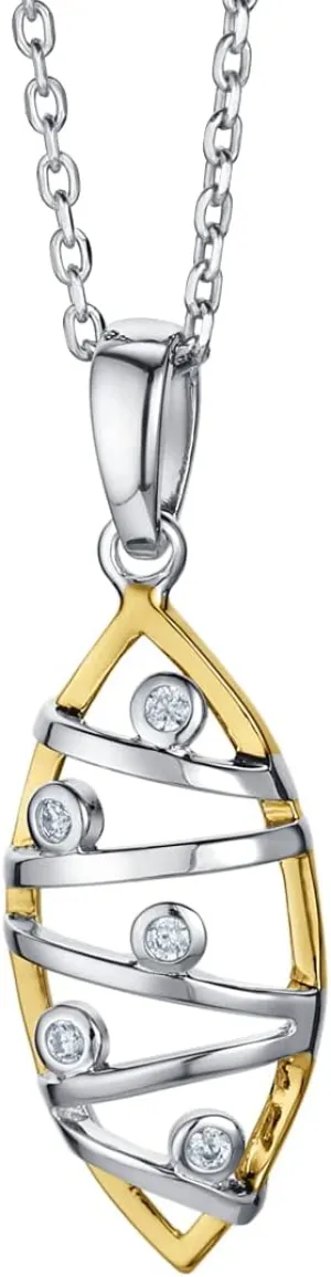 PEORA 925 Sterling Silver Raindrop Pendant Necklace for Women with 17 inch Chain   3 inch extender, Hypoallergenic Fine Jewelry, For Jewelry Gift & Everyday Wear, w/Jewelry Box