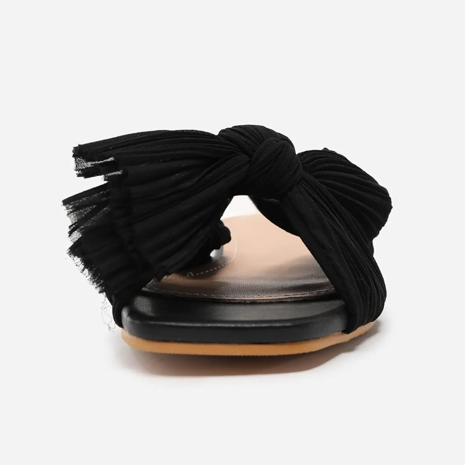 peqiut Orthopedic Sandals for Women Slip On Flat Bowknot Womens Sandals Comfortable Summer Holiday Dressy Sandals Women