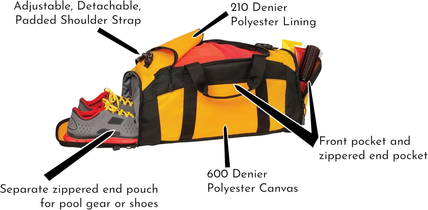 Personalized Badminton Duffle Bag - Versatile Pickleball Bag, Large Tennis Bag with Shoe Compartment - Badminton Bag, Maroon, BG970-SPORTS