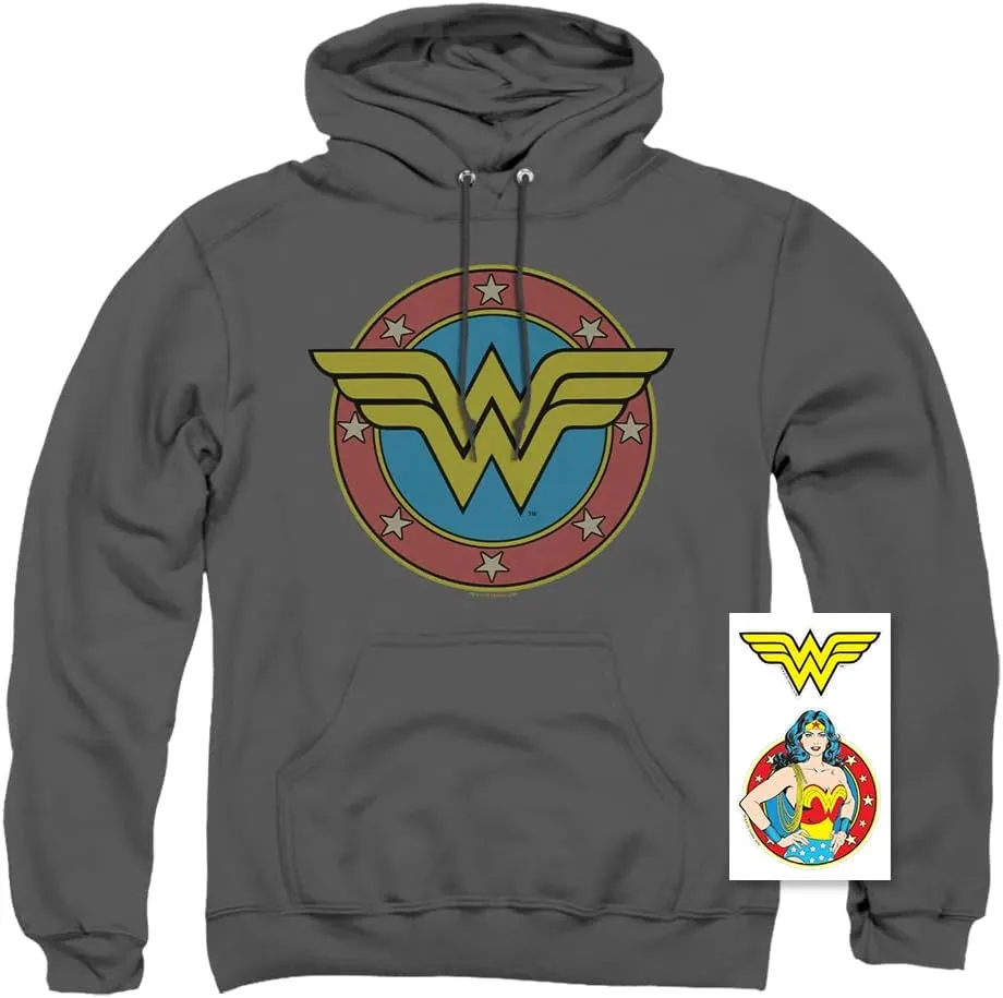 Popfunk Classic Wonder Woman Logo Pullover Hoodie Sweatshirt