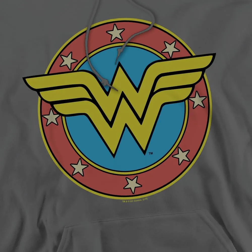 Popfunk Classic Wonder Woman Logo Pullover Hoodie Sweatshirt