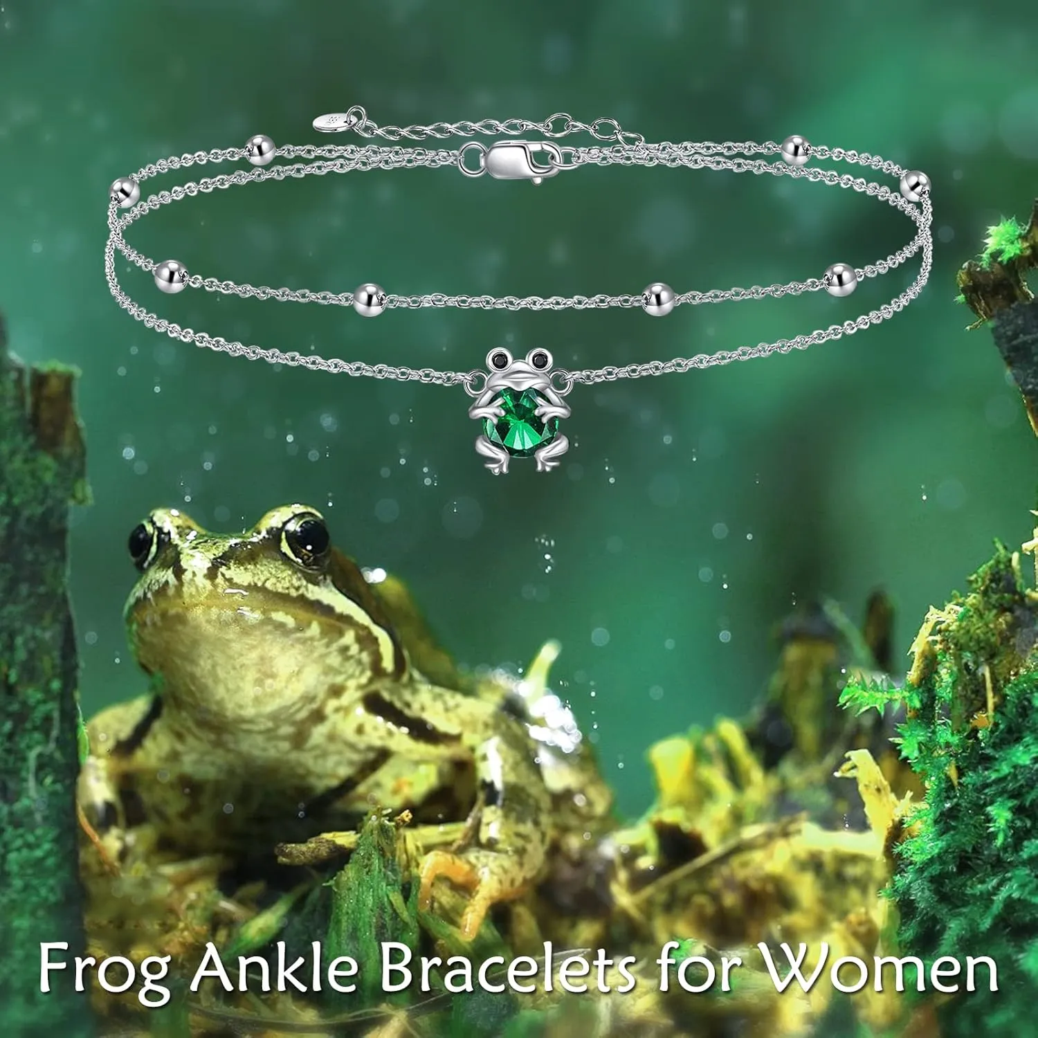 POPKIMI Sunflower/Cute Animal Anklet S925 Sterling Silver Ankle Bracelets Fashion Jewelry Anniversary Birthday Gifts for Women