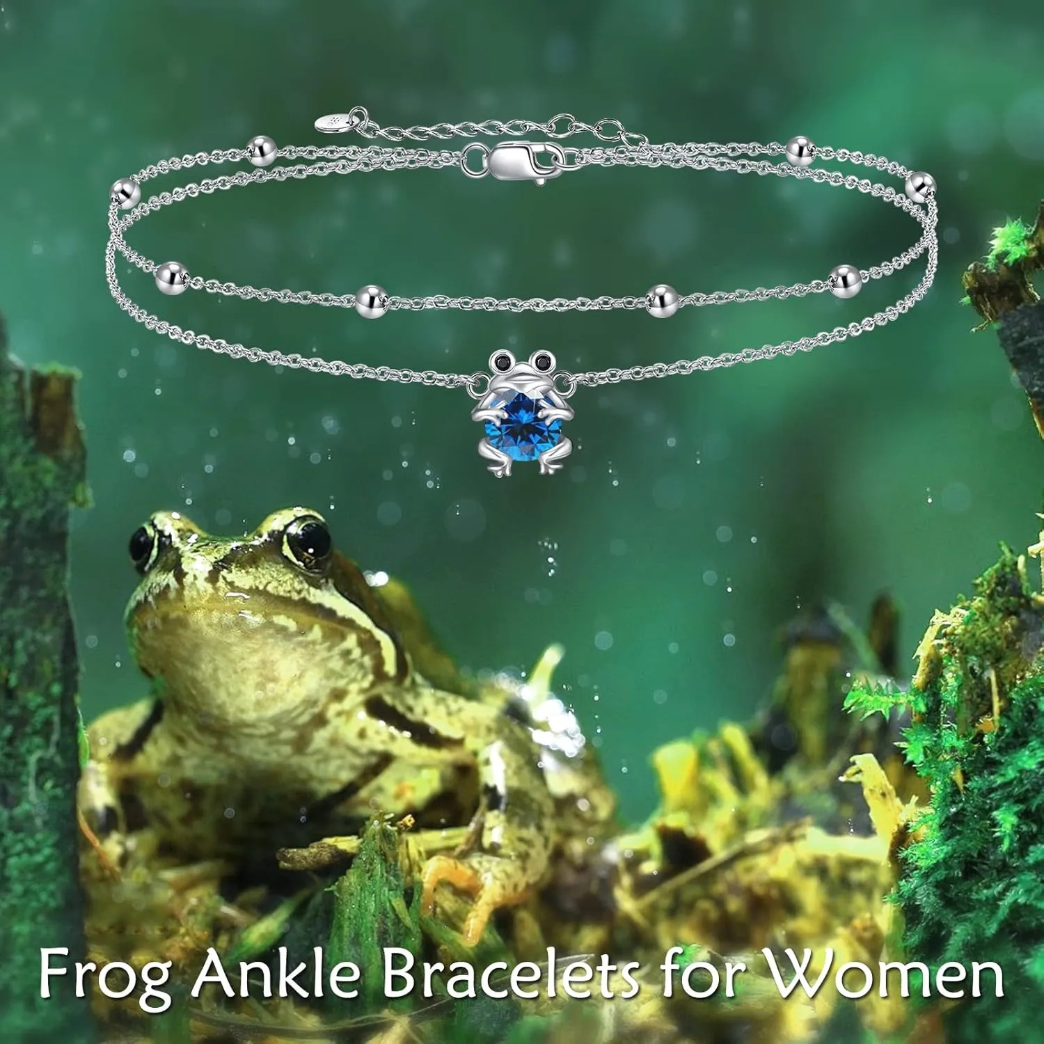 POPKIMI Sunflower/Cute Animal Anklet S925 Sterling Silver Ankle Bracelets Fashion Jewelry Anniversary Birthday Gifts for Women