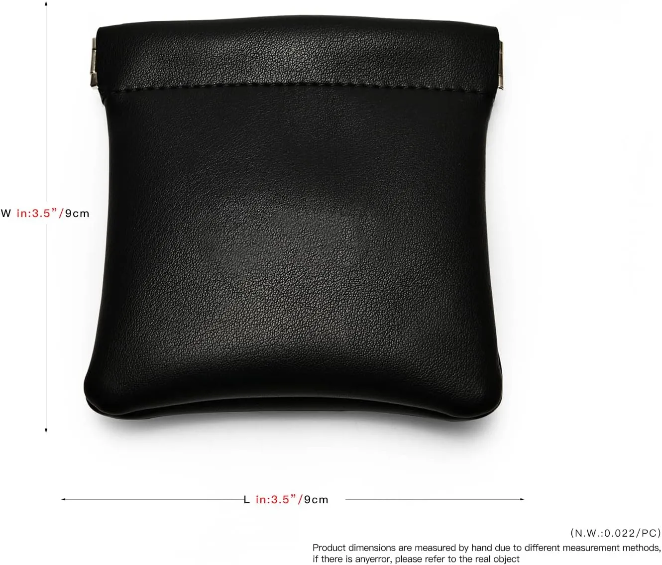 PU Leather Jewelry Travel Bag Leather Jewelry Pouch Christmas,Wedding Party Favor Gift Bag (S, Black)