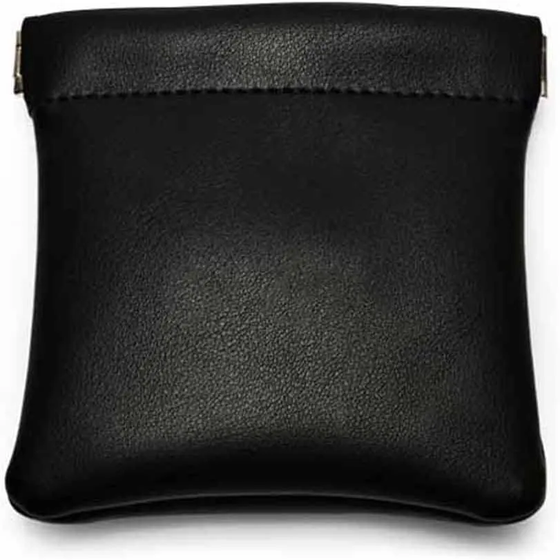 PU Leather Jewelry Travel Bag Leather Jewelry Pouch Christmas,Wedding Party Favor Gift Bag (S, Black)