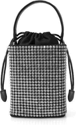 Rhinestone Purse Silver Evening Bag Sparkly Purse Silver Bags for Women
