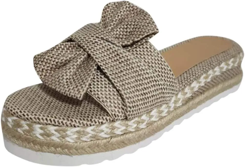 Sandals for Women Wide Width,Women Wedge Heel Sandals Sandals Floral Roman Flat Slippers Casual Beach Indoor Outdoor Shoes