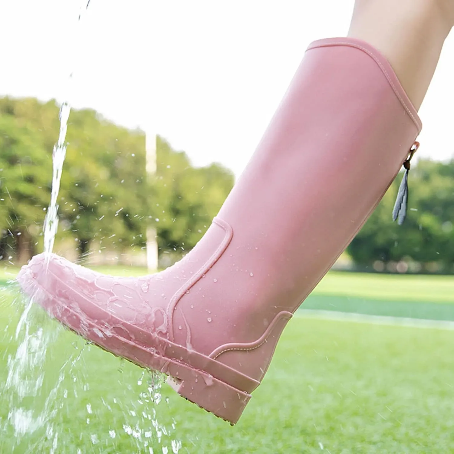 Sandals for Womens Garden Water Boots Unisex Rain Outdoor Ribber Yard Long Shoes Footwear