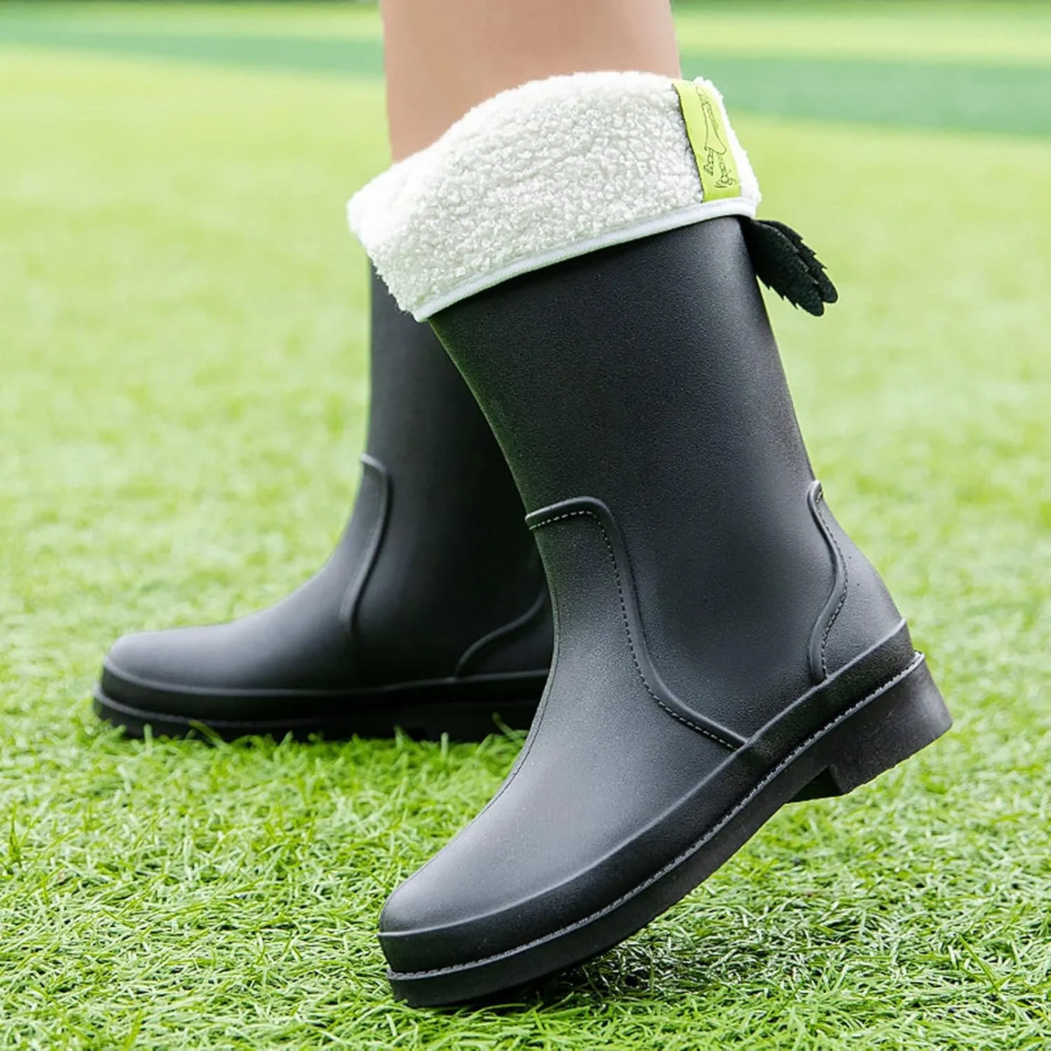 Sandals for Womens Garden Water Boots Unisex Rain Outdoor Ribber Yard Long Shoes Footwear