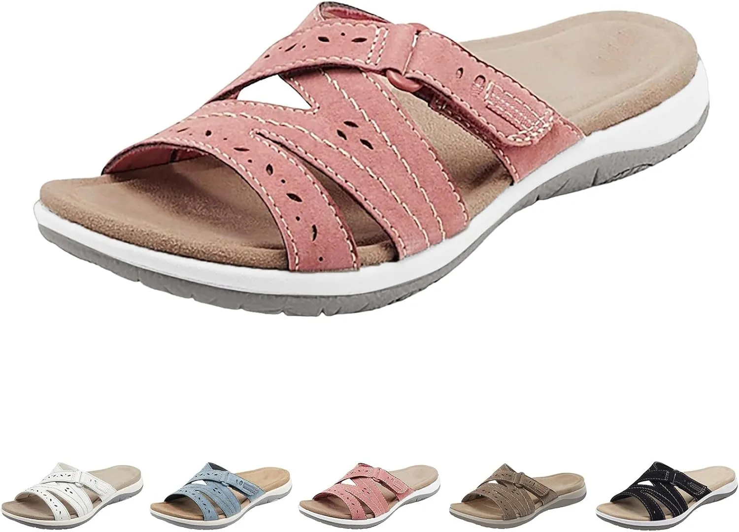 Sandals For Womens Rhinestones Jelly Slippers Shower Sandals Casual Outdoor Beach Flip-Flop Non-Slip Flats Water Shoes
