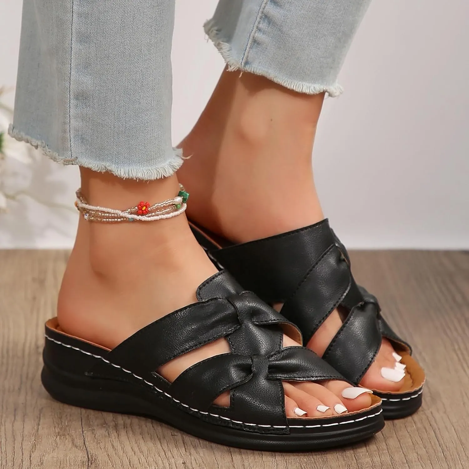 Sandals Wedge for Women Low Wedge Sandals for Women Soft Summer Shoes for Womens 2025 Women's Sandal Dressy