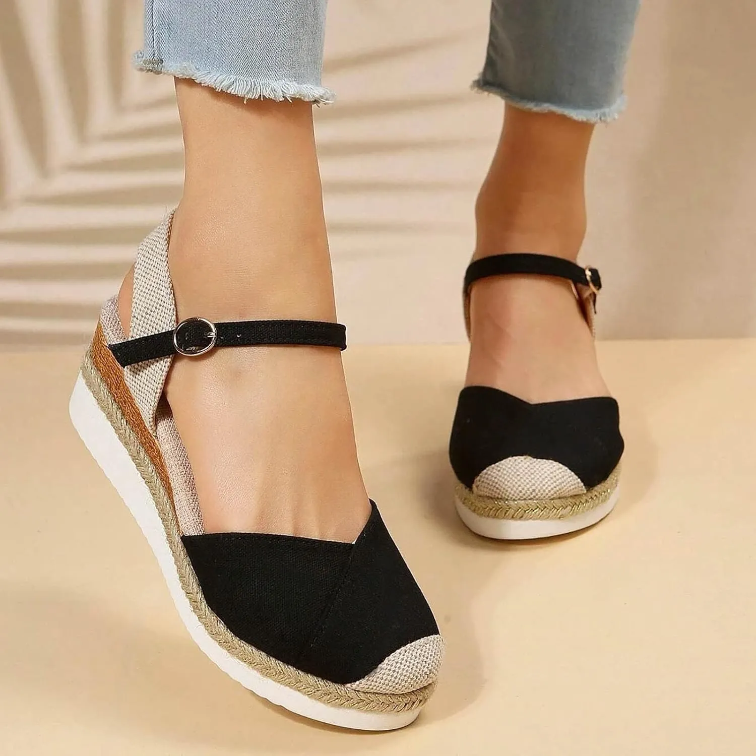 Sandals Women Platform Sandals Women's Feet Wide Slip on Outdoor Camping Walking Slides