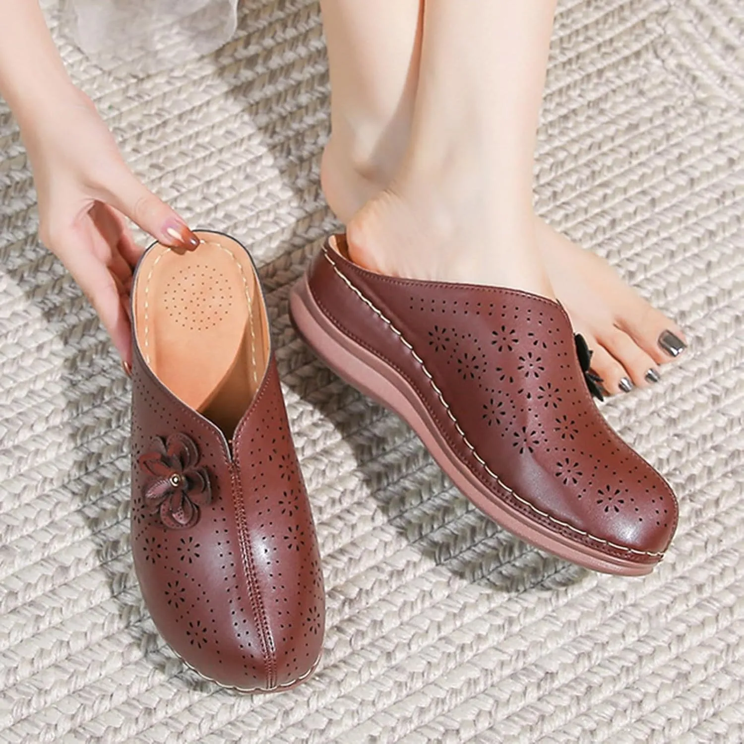 Sandals Women Thick Sole Orthopedic Womens Sandals Summer Dress Flats Casual Beach Comfortable Platform Sandals