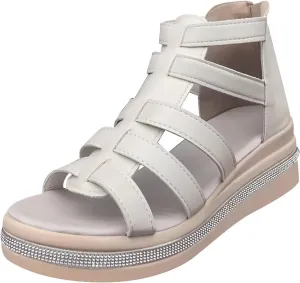 Sandals Womens Summer Comfortable Dressy Platform Womens Sandals Casual Cross Ankle Strap Wedge Sandals Women