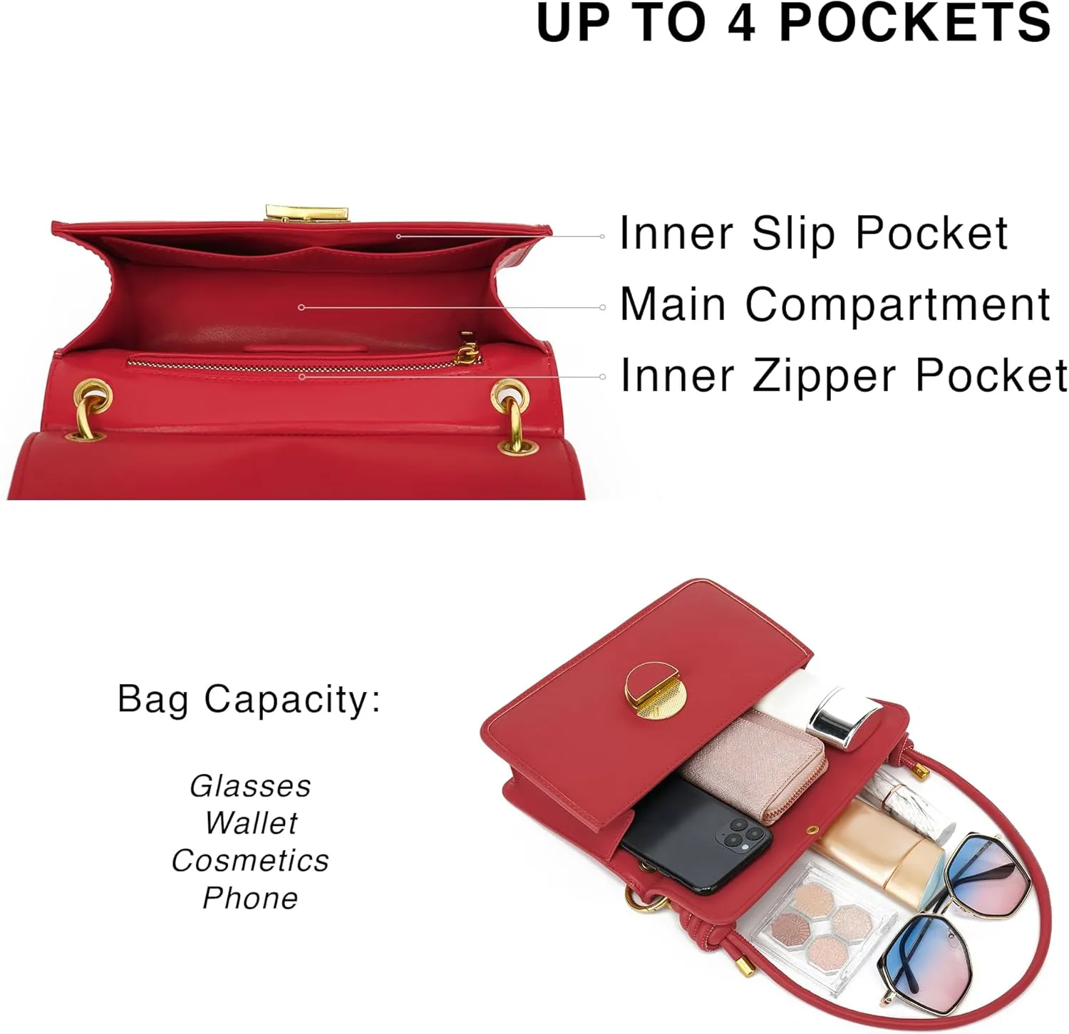 Scarleton Red Women's Compact Crossbody Sling Shoulder Bag
