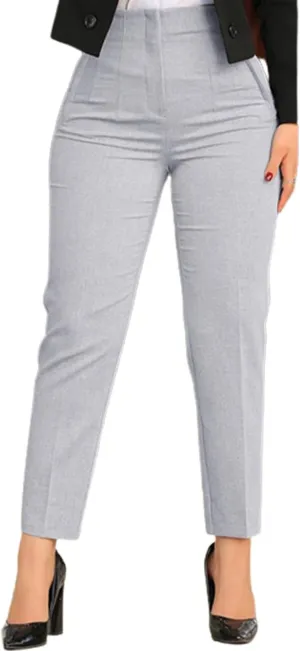 Sexyshine Women's Pleated High Waist Blazer Pants Straight Leg Loose Fit Business Work Office Lady Trousers with Pocket