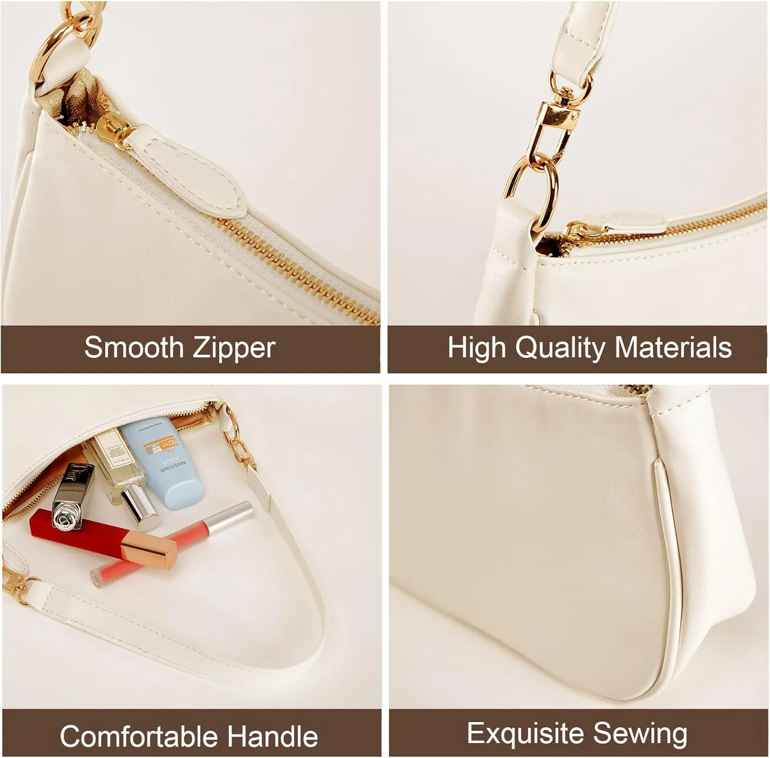 Shoulder Bag for women Crossbody Bags Retro Classic Small Hobo Purse Clutch Tote Handbags with Zipper Closure