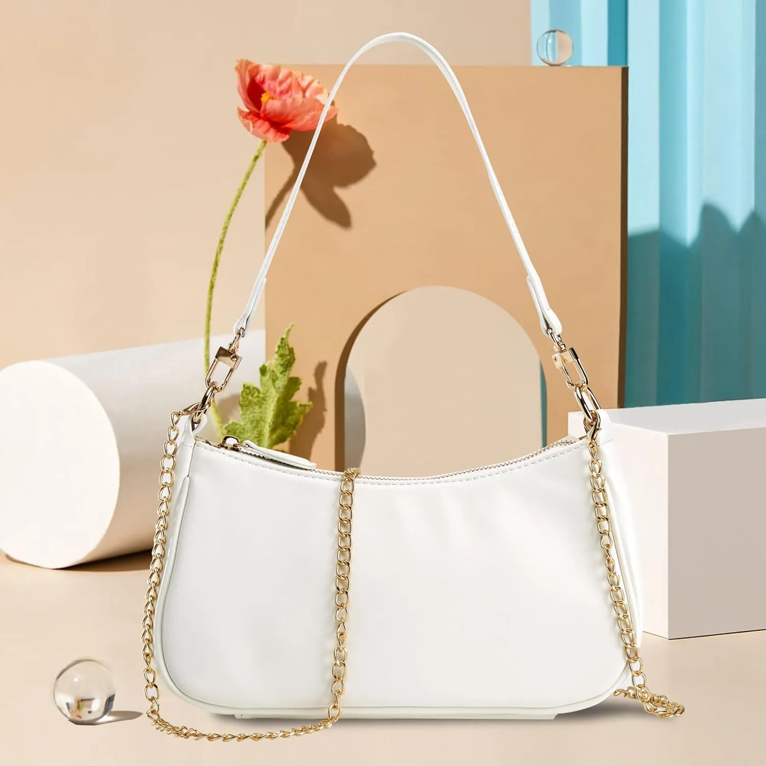 Shoulder Bag for women Crossbody Bags Retro Classic Small Hobo Purse Clutch Tote Handbags with Zipper Closure