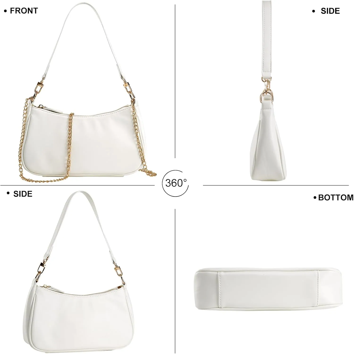 Shoulder Bag for women Crossbody Bags Retro Classic Small Hobo Purse Clutch Tote Handbags with Zipper Closure