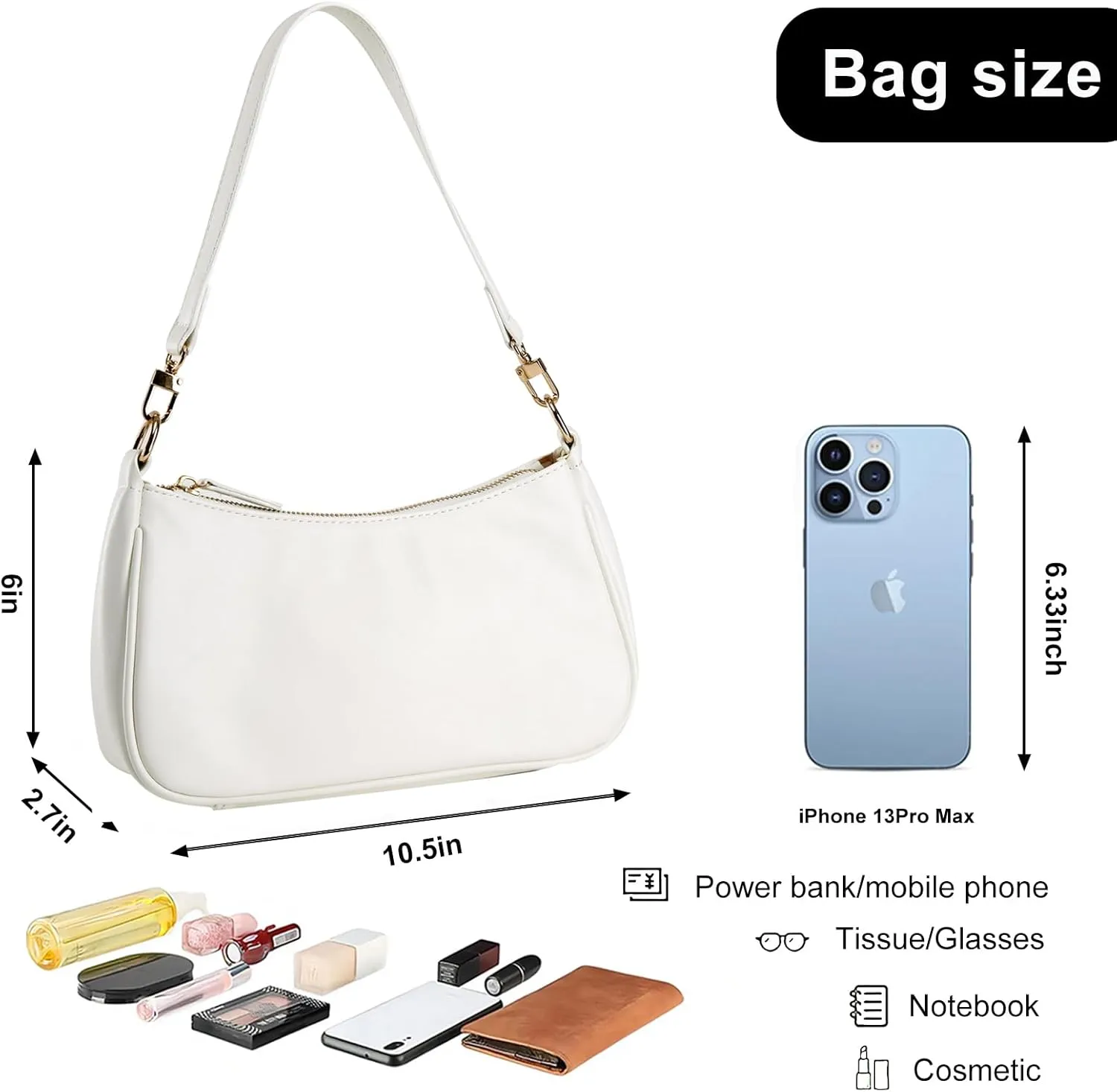 Shoulder Bag for women Crossbody Bags Retro Classic Small Hobo Purse Clutch Tote Handbags with Zipper Closure
