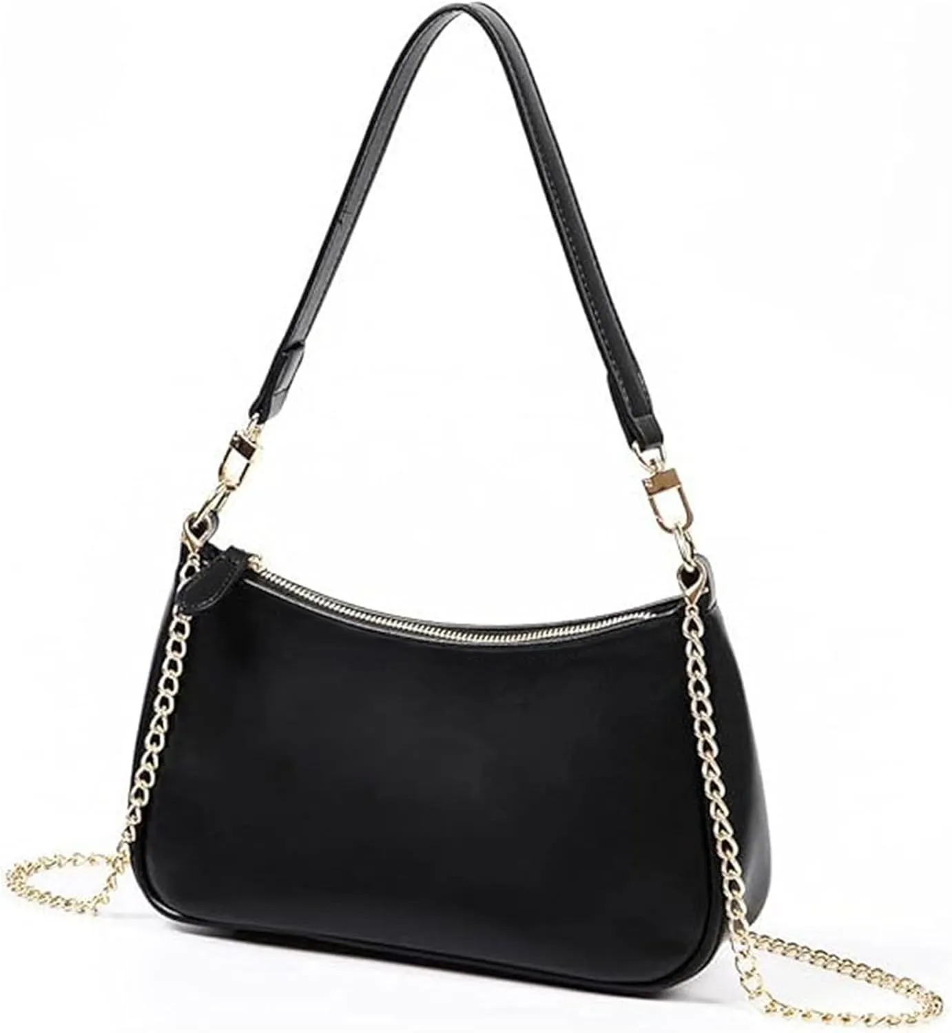 Shoulder Bag for Women Y2K Trendy Purse Vegan Leather Hobo Bags Clutch Tote HandBags Saddle Bag with 2 Removable Strap