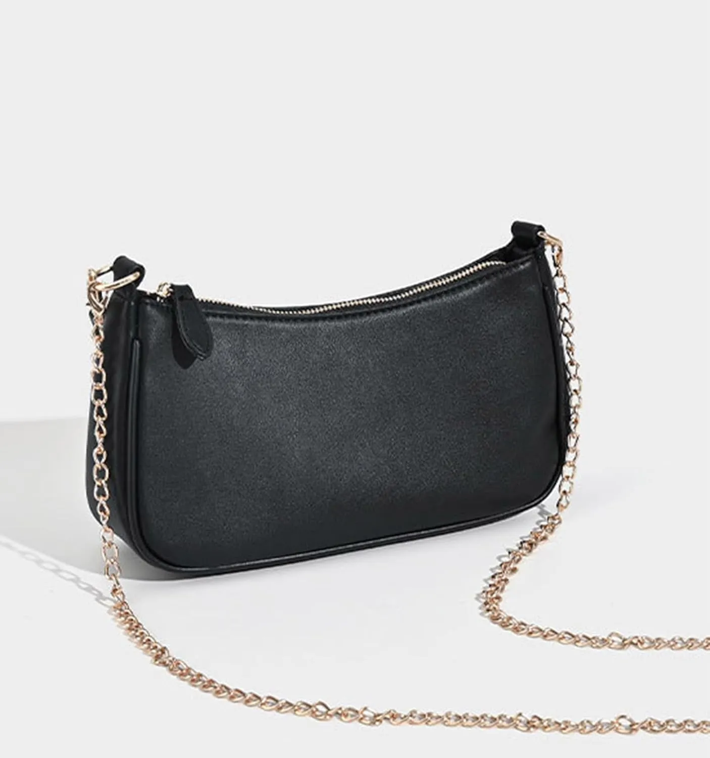 Shoulder Bag for Women Y2K Trendy Purse Vegan Leather Hobo Bags Clutch Tote HandBags Saddle Bag with 2 Removable Strap