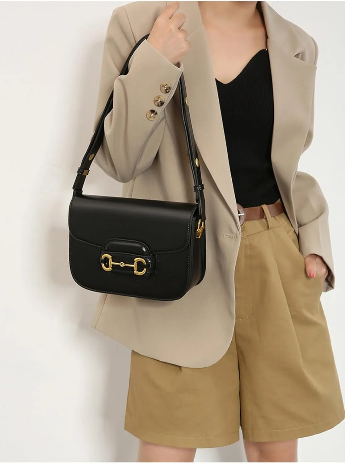 Shoulder Bags for Women Closure Crossbody Bags Shoulder Purse Handbag PU Leather Classic Clutch Tote
