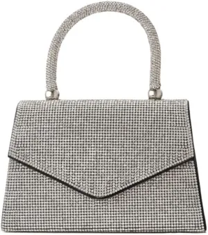 Silver Rhinestones Evening Bag Women's Versatile Clutch Purses
