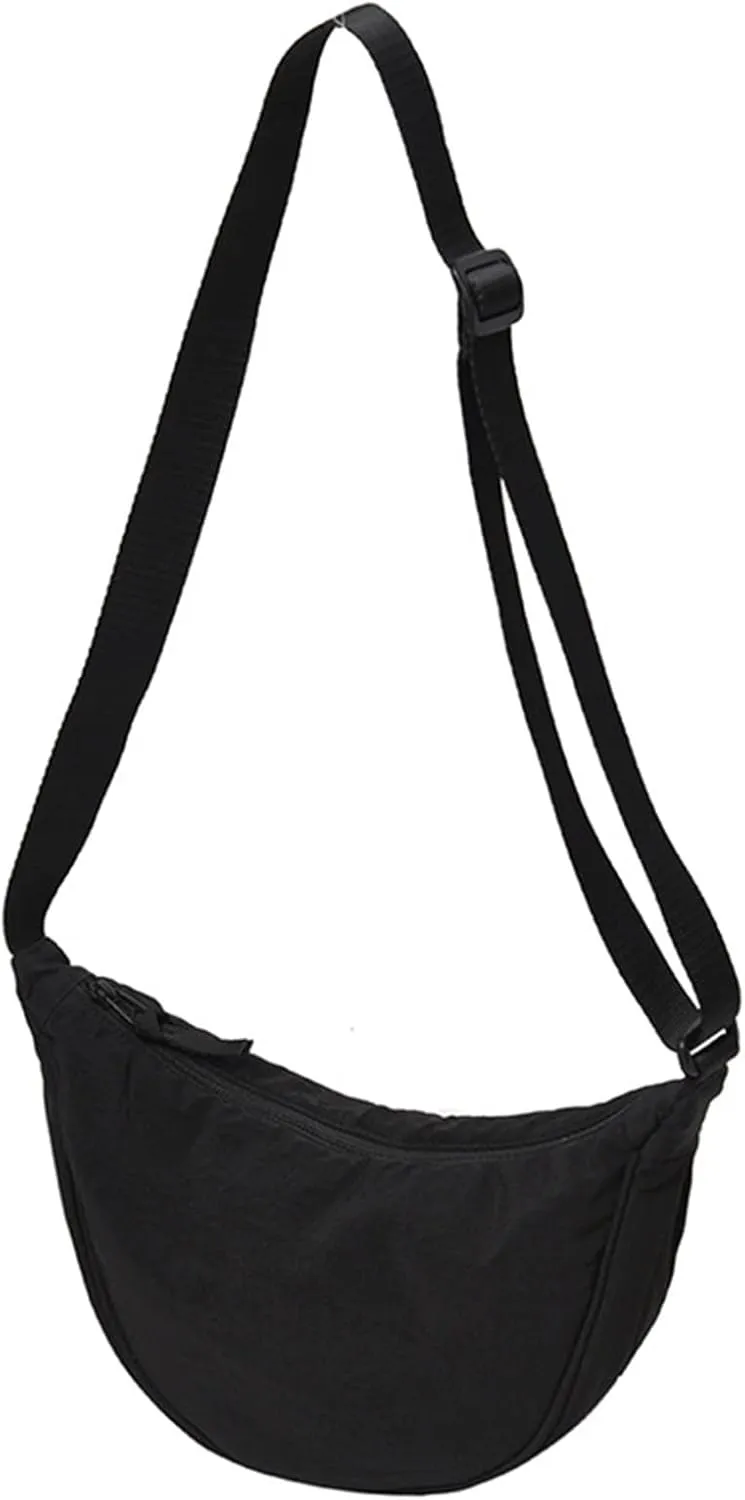 Soft Leather Purses for Women Crossbody Purses and Handbags Lightweight Pocketbook Retro Clutch Underarm Purse(Black)