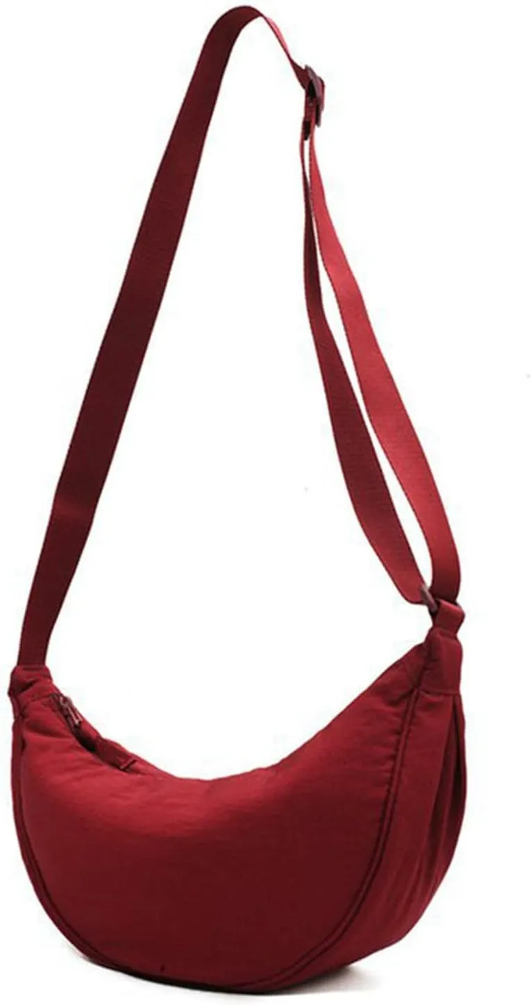 Soft Leather Purses for Women Crossbody Purses and Handbags Lightweight Pocketbook Retro Clutch Underarm Purse(Red)