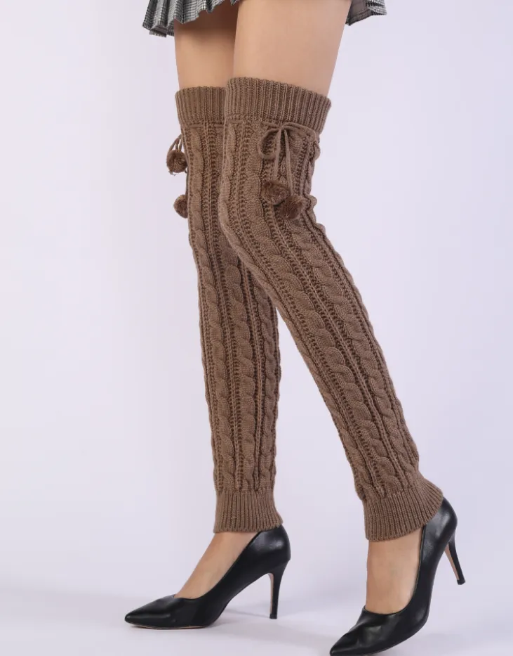 Soft Warm Women Knit Leg Warmers for Winter