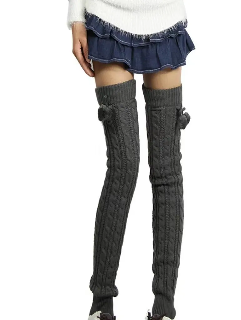 Soft Warm Women Knit Leg Warmers for Winter