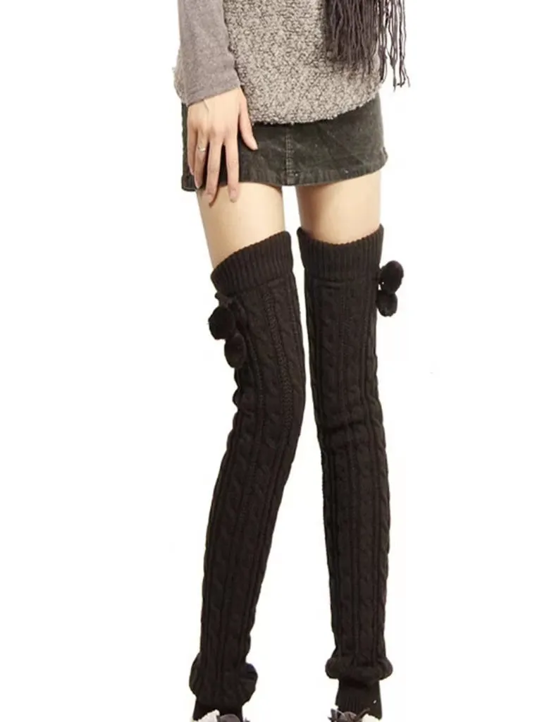 Soft Warm Women Knit Leg Warmers for Winter