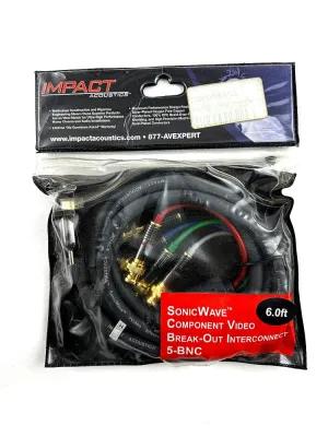 SonicWave Component Video Break-Out 5-BNC to VGA 6.0' Cable