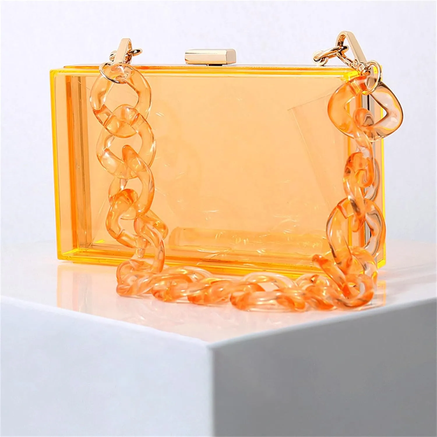 Stylish Clear Evening Bag Handbag for Makeup and Small Items at Formal Occasions