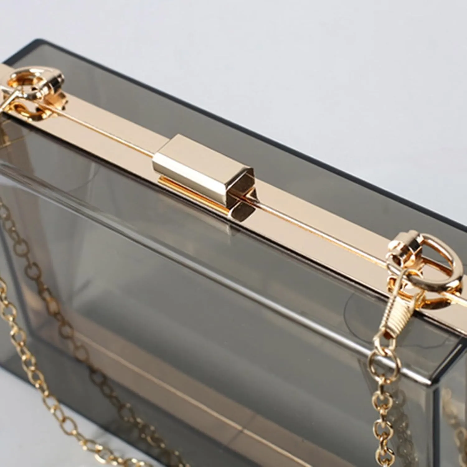 Stylish Clear Evening Bag Handbag for Makeup and Small Items at Formal Occasions