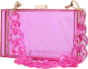 Stylish Clear Evening Bag Handbag for Makeup and Small Items at Formal Occasions