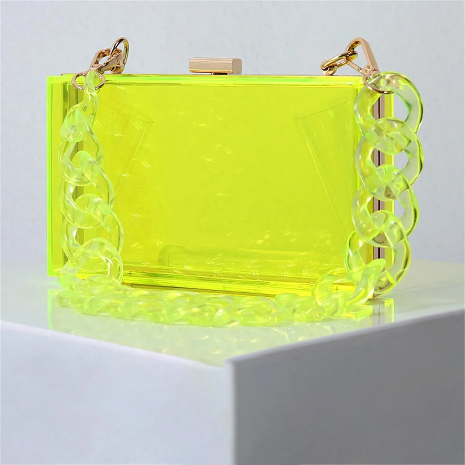 Stylish Clear Evening Bag Handbag for Makeup and Small Items at Formal Occasions