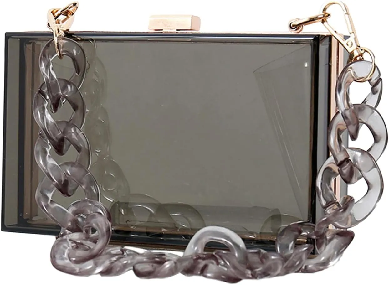 Stylish Clear Evening Bag Handbag for Makeup and Small Items at Formal Occasions