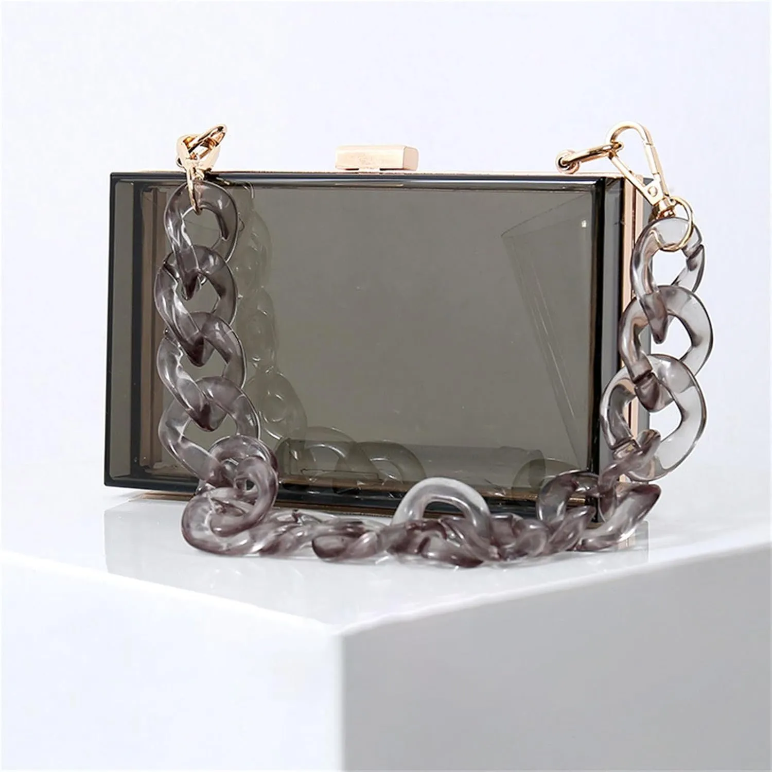 Stylish Clear Evening Bag Handbag for Makeup and Small Items at Formal Occasions