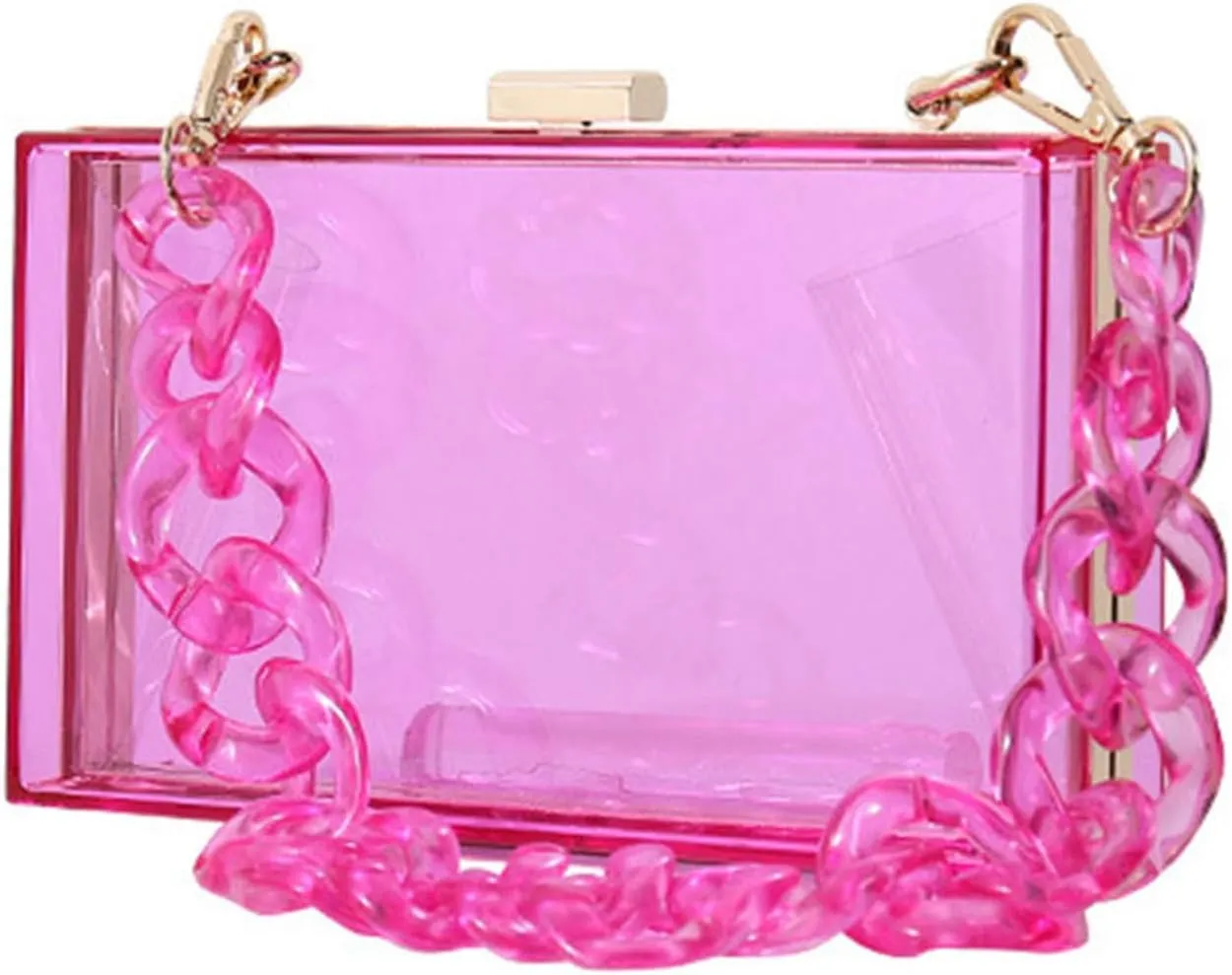 Stylish Clear Evening Bag Handbag for Makeup and Small Items at Formal Occasions