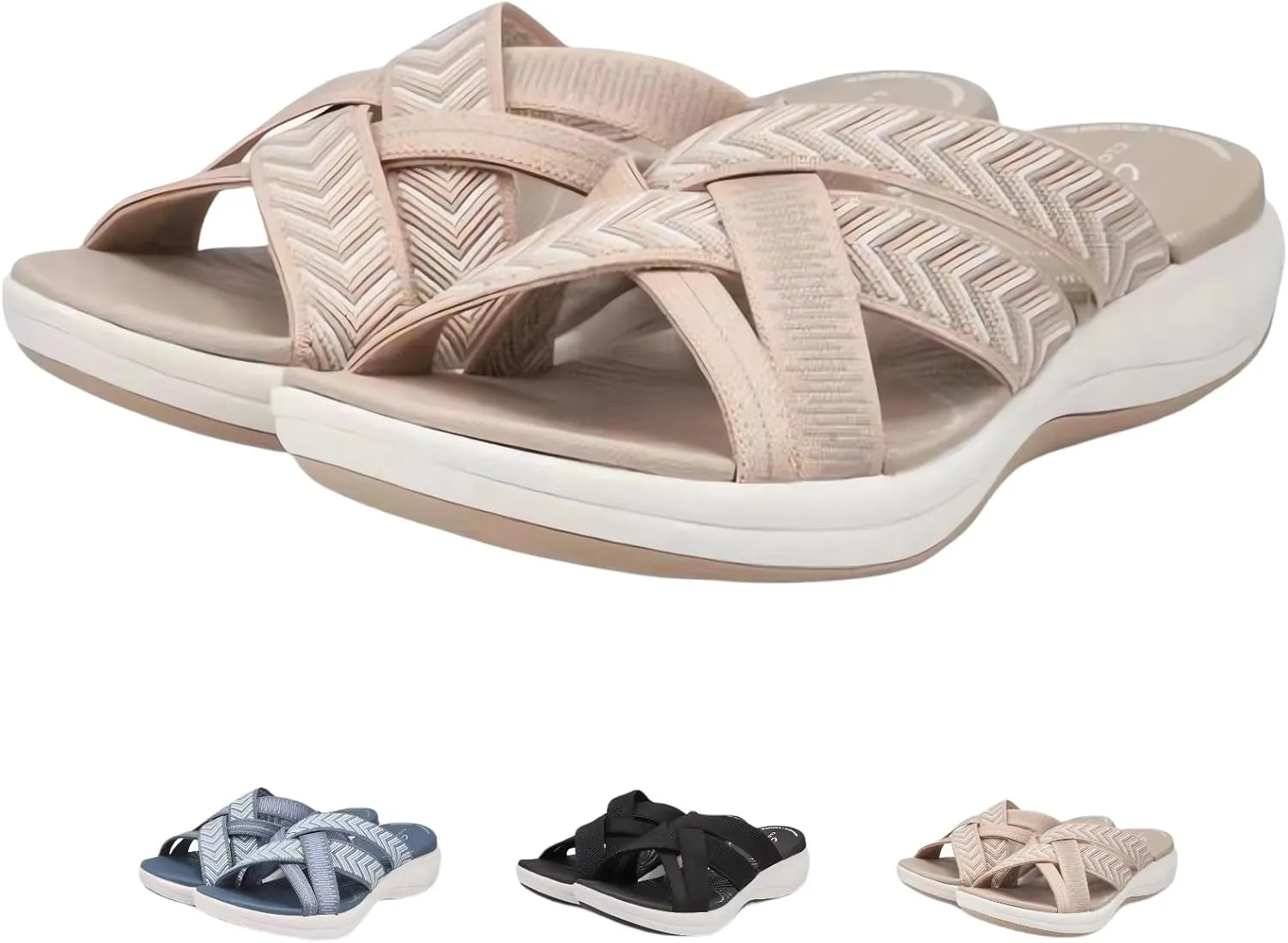 Summer Sandals for Women 2025 Arch Support Orthopedic Sandals Wide Width Shoes Comfortable Breathable Walking Slippers