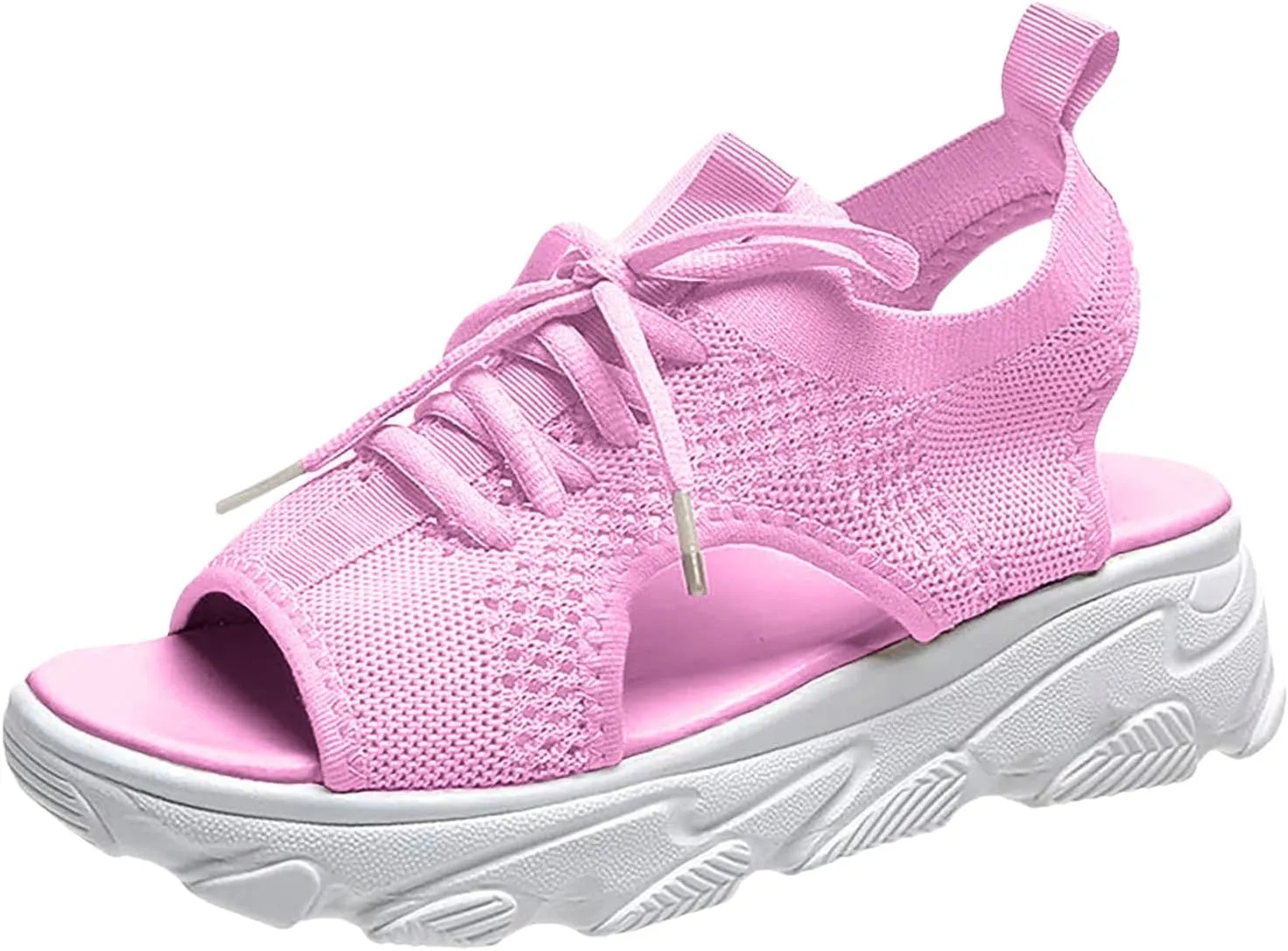 Summer Sandals for Women Fashion Washable Slingback Orthopedic Slide Sport Sandals with Arch Support Causal Mesh Open Toe Platform Wedge Sandal Comfy Sports Knit Shoes