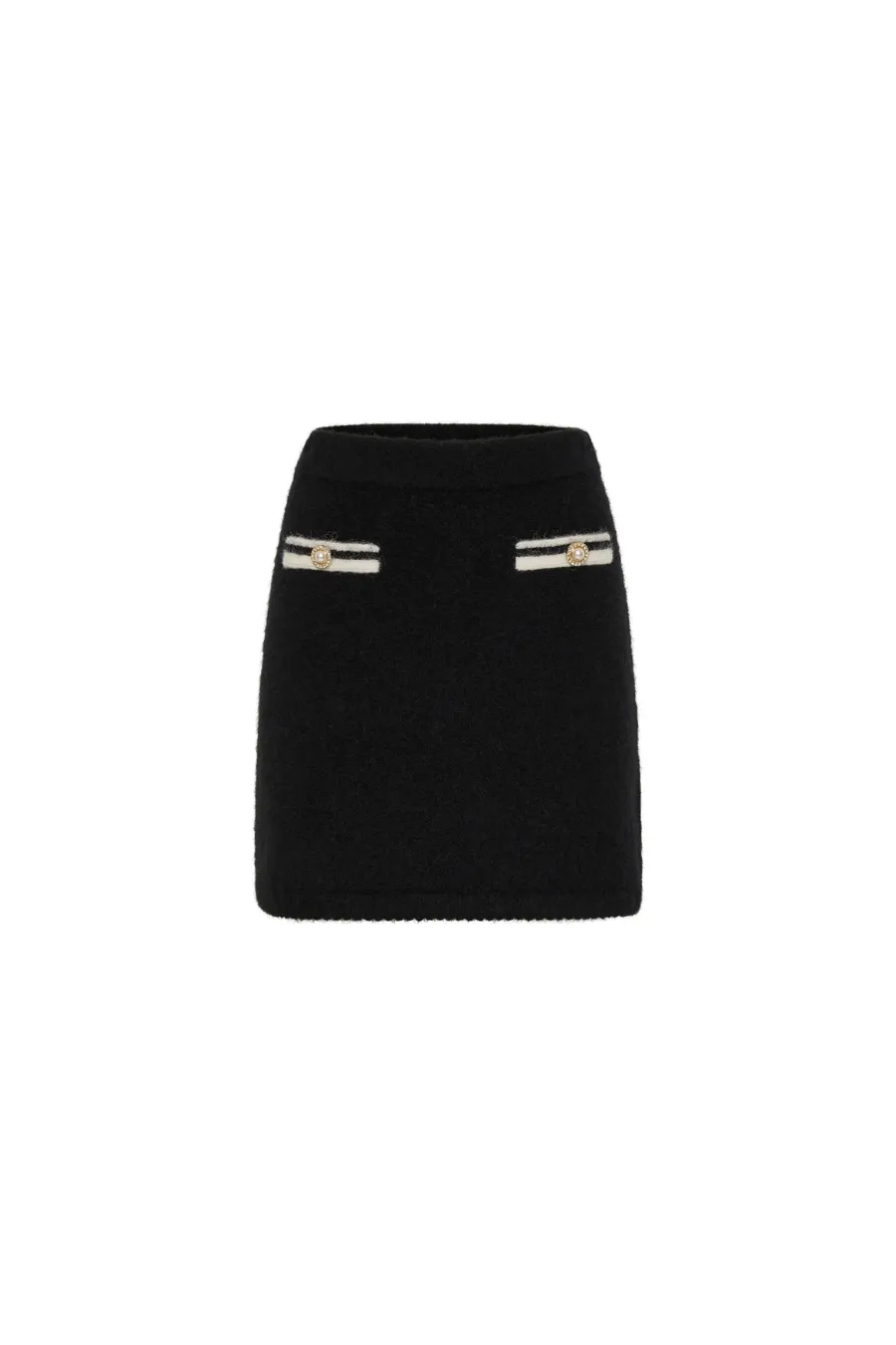 Sutton Knit Skirt Black And Ivory