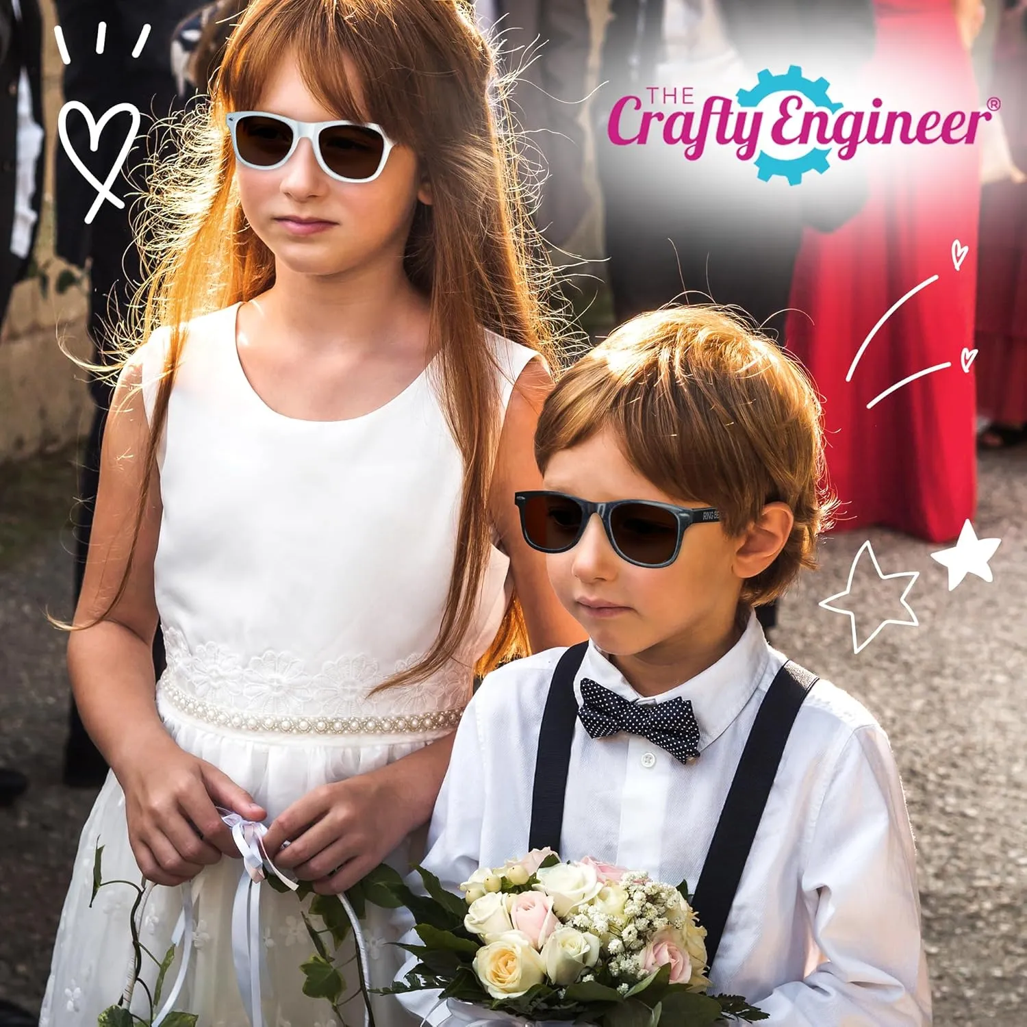 The Crafty Engineer Ring Bearer Sunglasses & Gifts (Set of 2 Ring Bearer) Baby Boy & Kids Glasses, Ring Security/Ring Bearer Proposal, Accessories, Wedding Favors, Gifts for Little Boys