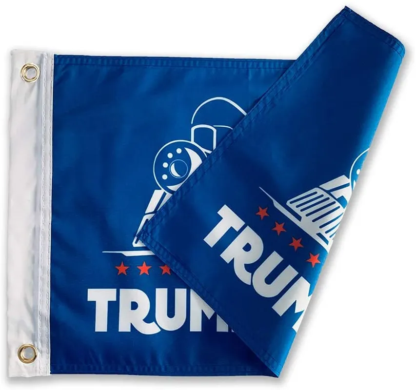 Trump Train Flag 12x18 Double Sided, All Aboard the Trump Train Flag