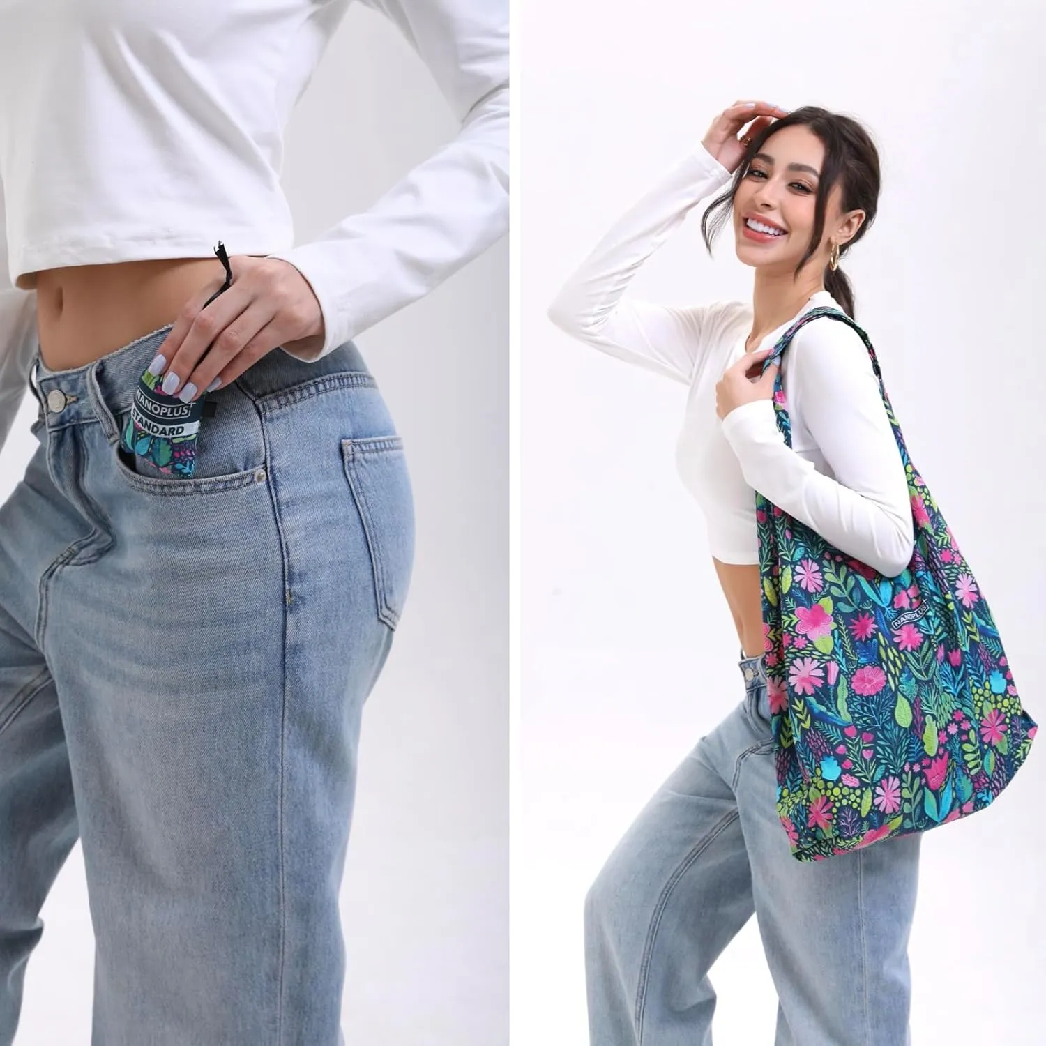 Ultimate Packable Travel Tote Bag - Reusable Shopping Bag - Compact & Portable & Lightweight