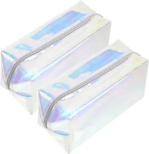 Vaguelly Travel Toiletry Bag 2pcs Women's Waterproof Makeup Bag Portable Cosmetics Pouch Compact for Party