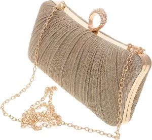 Versatile Handbag Gold Clutch Bag for Women for Wedding Party Formal Events Small Clutch Purse